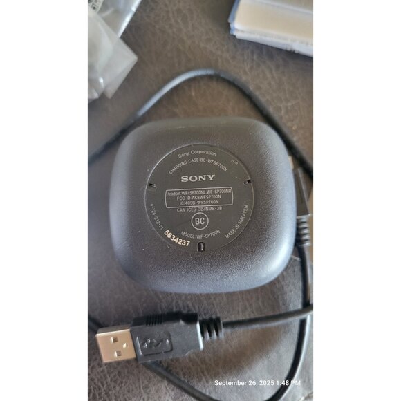 Sony WF-SP700N Wireless In-Ear Headphone - Black - Picture 2 of 5